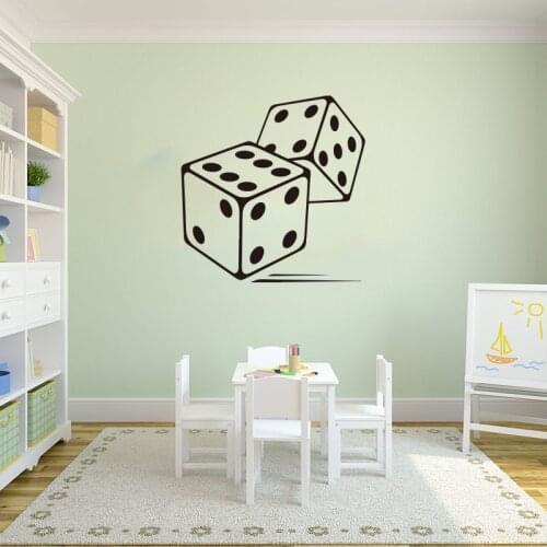 Large Rolling Dice Board Games Wall Sticker Bedroom Game Room Dice Game Wall Decal Play Room Vinyl Home Decor