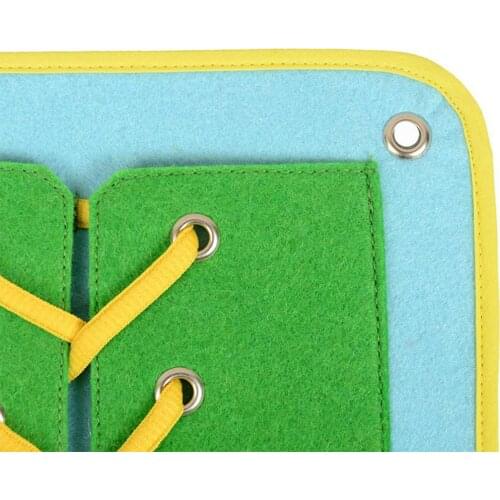 Childrens Learn to Dress Board,Help Baby Learn to Dress Shoelace & Buckle, for Preschool Teaching Kindergarten Teaching Aids