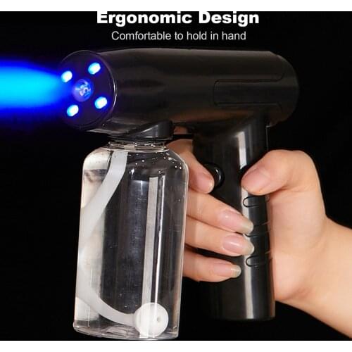 Atomizer Electric Sprayer Disinfectant Atomizer Bottle, Disinfection Fog Machine Handheld Rechargeable Nano Steam Atomizer 260ml