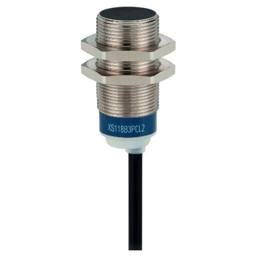 XS118B3PCL2 Inductive sensor XS1 M18 - PNP NO&NC - Flush - Sn8mm - 12..24VDC - cable 2M