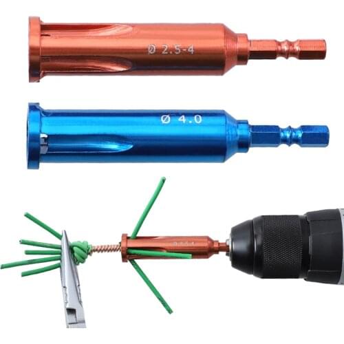 Wire Stripper Tool 2.5/4 Square Electrical Cable Stripper 2-5 Holes 1/4'' Hex Shank Quick Wire Twisting Tool for Electrician