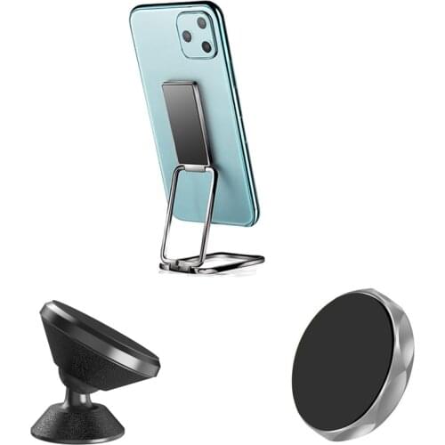 Magnetic Car Phone Holder Magnet Mount Mobile Cell Phone Stand For IPhone Xiaomi Huawei Samsung Adjustable Metal Desktop Holder