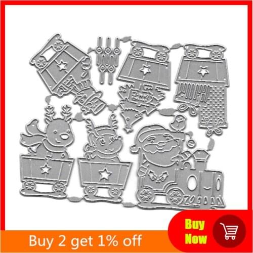 Christmas Car Metal Cutting Dies Stencil DIY Scrapbooking Album Stamp Paper Card Embossing Decor Craft