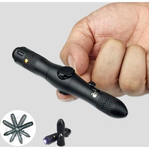 Multi-function Self Defense Tactical Pen Fidget Spinner Flashlight Emergency Glass Breaker Outdoor Survival EDC Tools Drop Ship