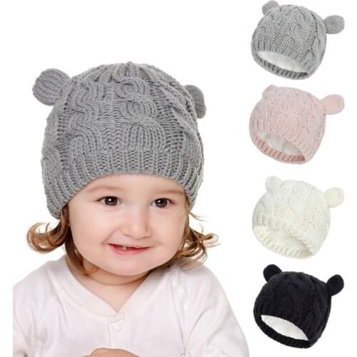 Fashion Knitted Kids Beanie Cap Infant Baby Boy Girl Hat Warm Children Baby Autumn Winter Girls Hat Toddler Bonnet Enfant