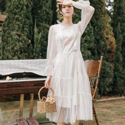 2020 new fashion womens clothing O-Neck Full Vintage dresses women dress