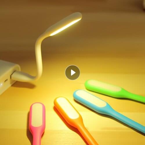 LED USB Lamp Light Power Bank Bendable Reading Lamp Computer USB Lights Gadgets Night Lights Computer Accessories Household Tool