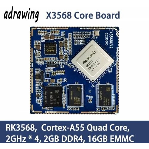 X3568 Core Board ARM Cortex-A55 Quad-Core 2GHz 2G DDR4 16G EMMC