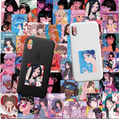 10/30/50Pcs/Set Retro nostalgic girl Kawaii Stickers For Chidren Toy Waterproof Sticker to DIY Laptop Bicycle Helmet Car Decals