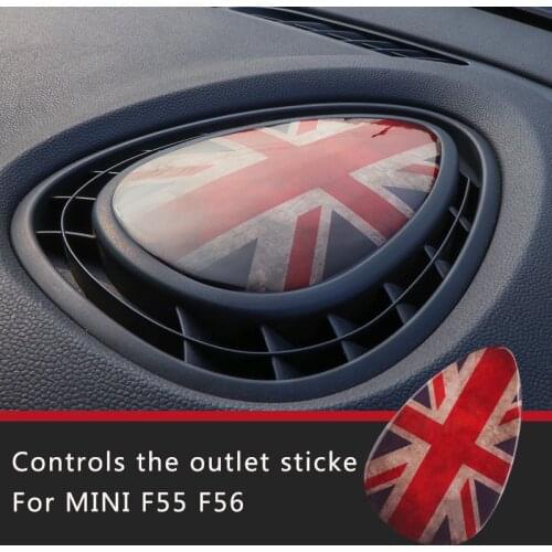 3D Crystal Sticker Dashboard A/C Vent Outlet Union Jack Epoxy Decal Internal Decoration Car Styling For Mini Cooper F54 F55 F56
