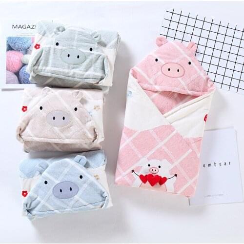 Autumn Spring Baby Boys Girls Blanket Wrap Double Layer Line Thick Baby Swaddle Sleeping Bag For Newborns Baby Bedding Blanket