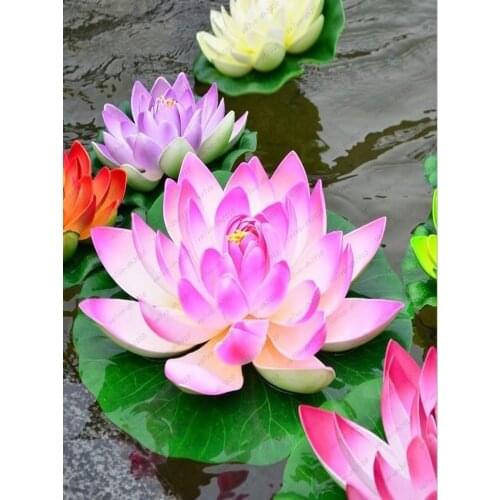 29 CM Diameter Artificial Lotus Flowers for Wedding Party Decorations Home Decor (Pink Red Purple Orange White)