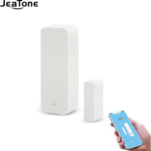 Jeatone WIfi Door Window Sensor App Notification Alerts Security Wireless Connection Smart Sensor for Home Safety Alarm System