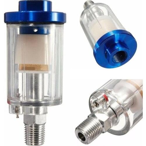 1/4" Mini Spray Gun Air Line Filter Painting Moisture Separator Water Trap Filter Paint Accessory Regulator Clear In-line Tool
