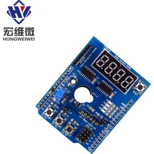 Multifunction with Buzzer 4 Digit Digital LED Expansion Board Kit Module for Arduino R3 Lenardo Mega2560 Sensor Interface Shield