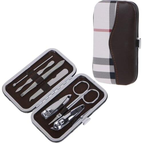 7pcs Manicure Set, Nail Tools, Men Women Stainless Steel Manicure Pedicure Nail Clipper Set Travel Grooming Kits