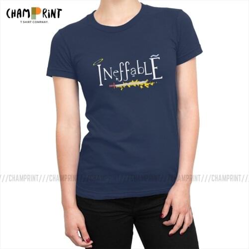 Ineffable Good Omens T Shirts Women Aziraphale Crowley Demon Angel Vogue T-shirts Round Neck Tees Top Casual Clothes Female