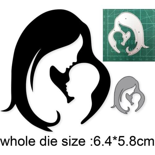 2021 New Metal Cutting Dies Cut Mold Mother Hugs Baby Decoration Scrapbooking Paper Craft Knife Mould Blade Punch Stencils dies