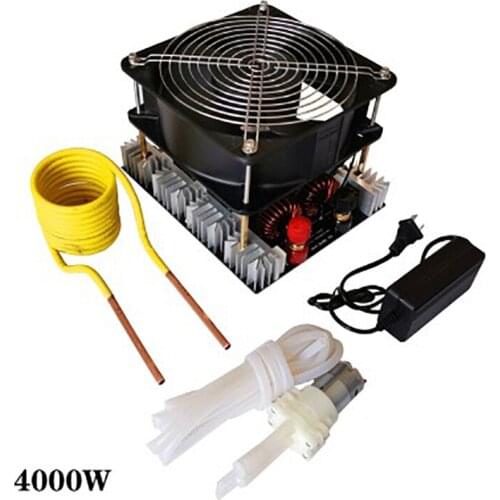 NEW 4000W ZVS Induction Heater High frequency Induction Heating PCB Board Melted Metal + Coil Mayitr+Pump
