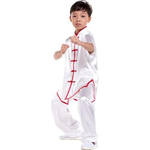 G-LIKE Chinese Traditional Clothing Breathable Wushu Martial Arts Kung Fu Suit Kids Tops Pants
