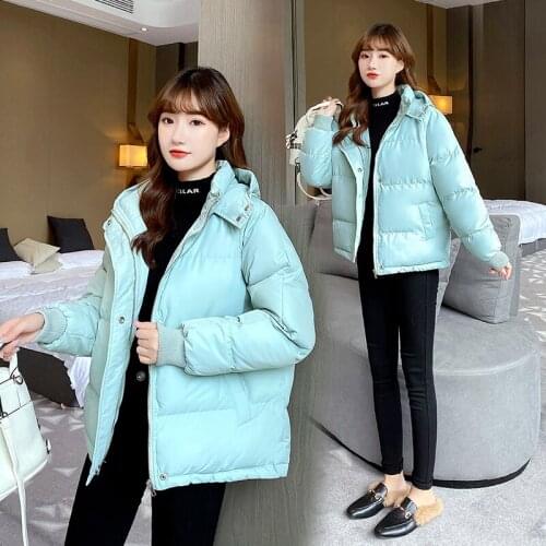 Oversized Parka Fashion Hooded Women Jacket 2020 Winter Short Down cotton jacket Warm Thicken Outerwear Basic Jacket Female Tops