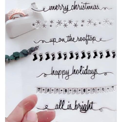 Greetings Clear Stamps Scrapbooking Rubber Stamp Handmade DIY Decoration Craft Supplies Stamps for Card Making Silicone Stamp