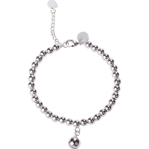 Valentines Day Silver Bracelets Beaded Silver Bell Fashion Jewelry Color: Bell Jewelry Usable Fashion Bracelets