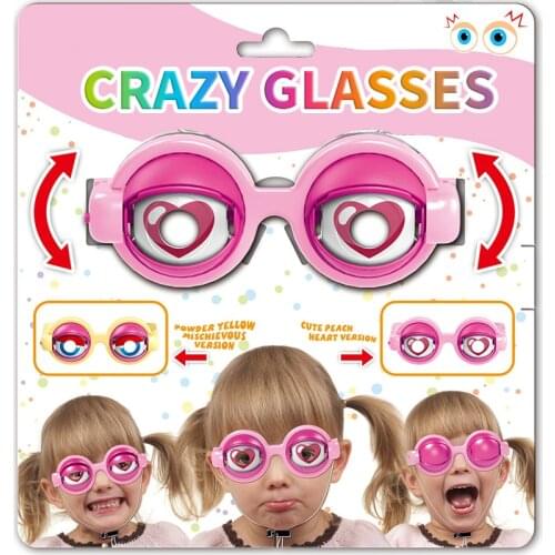 Crazy Eyes Glasses Toy Supplies Kids Party Favor Funny Pranks Glasses For Christmas Birthday Gift Kid Plastic Novelty Wacky Toys