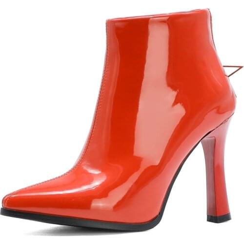 Ankle Boots Women 2020 Autumn Shoes New Fashion Classic Womens Ankle Boots Water-proof Red Short Boots Woman Large Size 45 46