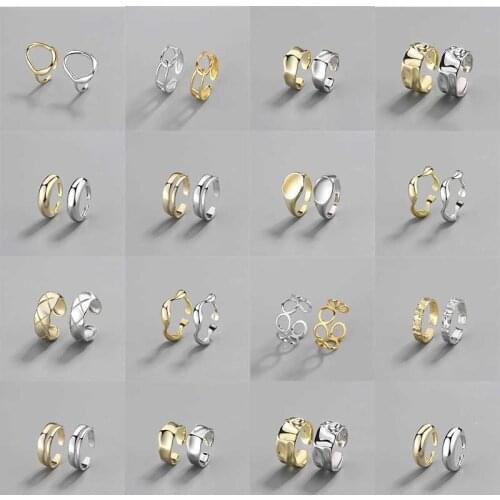 2020 Women Retro Fashion Ring Punk Gold Metal Ring Geometric Cross Twist Simple Ring Party Jewelry Gift Wholesale Wedding Ring