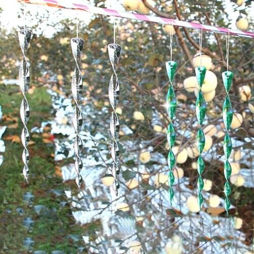 1 Piece Bird Repellent Windmill Bird Deterrent Wind Spinner Reflective Spiral Rod Device