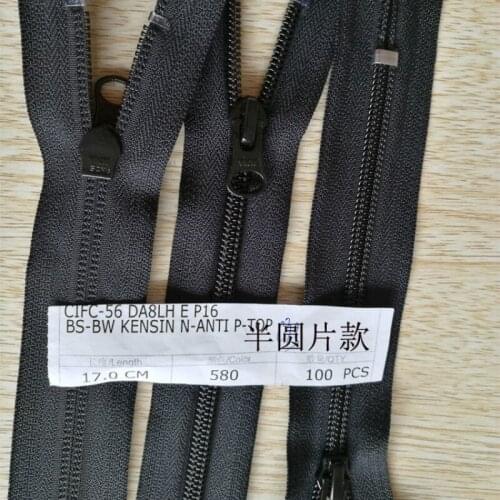 100 Pcs/lot Cheap Ykk Nylon Black Close End Zipper for Pocket Collar Trousers Zippers Sewing Accessories Wholesale