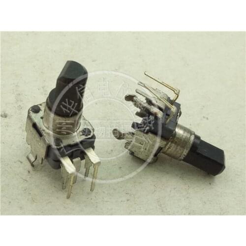 2pcs shaft length 13MMF for Japan ALPS 502B B5K 09 type vertical double potentiometer