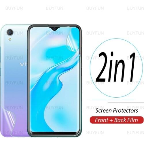 2in1 Front Back Screen Protector Film For VIVO Y1s 6.22 inch Anti-fingerprint Hydrogel Film for vivo y1s vi vo y1s soft film