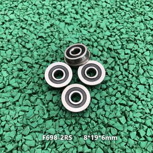 20/50/100pcs flange bearing F698-2RS F698RS F698 2RS 8x19x6 mm rubber sealed flanged deep groove ball bearings 8*19*6 mm