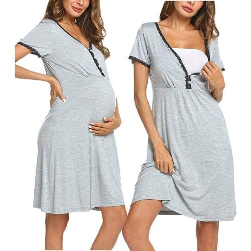 2020 European and American Sexy Womens Clothing Lace Dress Maternity Breastfeeding Skirt Pregnancy Dress