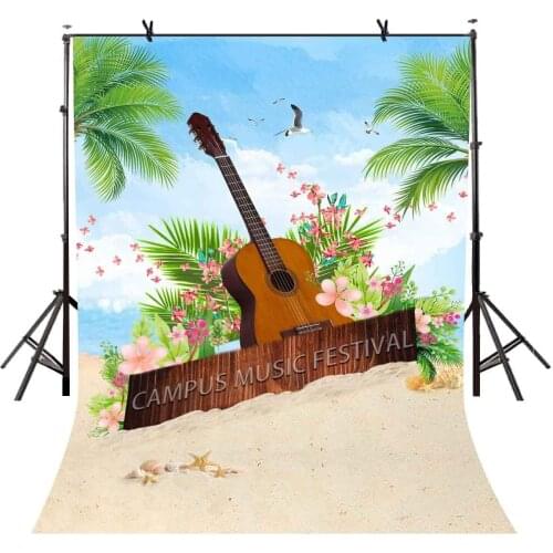 5x7ft Music Festival Backdrop Summer Style Campus Music Festival Photography Background and Studio Photography Backdrop Props
