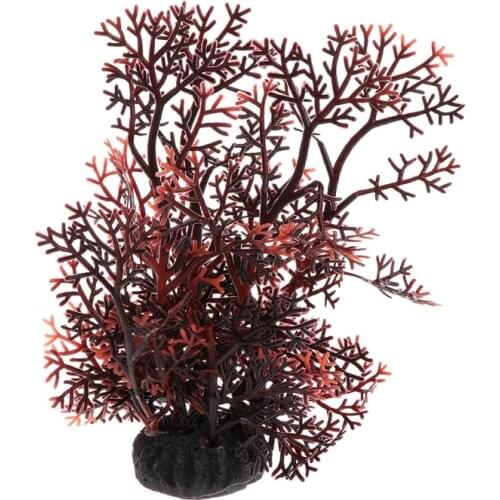 Fish Tank Aquarium Plants Artificial Coral Water Grass Decoration Ornament New