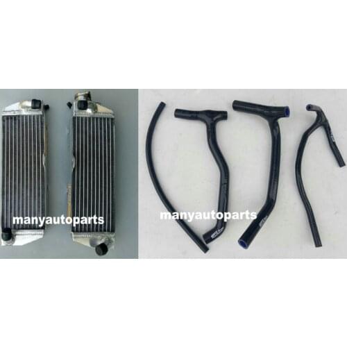 Aluminum radiator + black hose for HUSQVARNA TE610 93-00 TE570 01-03 TE410 95-01