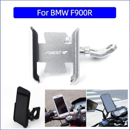 For BMW F900R All Years Motorcycle CNC Aluminum Mobile Phone Holder GPS Navigator Rearview Mirror Handlebar Bracket Accessories