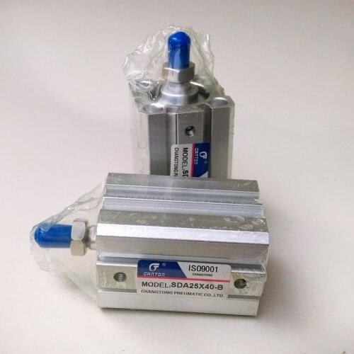 Bore 25mm Stroke 40mm Pneumatic Compact Cylinder With External Thread SDA25x40-B