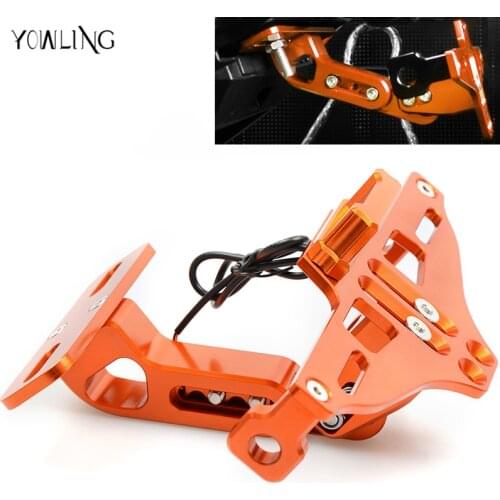 For 390 690 200 790 125 2014 2015 2016 2017 2018 2019 Motorcycle License Plate Bracket Licence Holder Frame Number