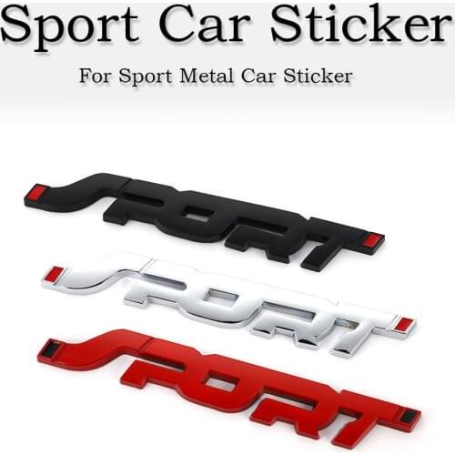 1 Pcs 3D Metal SPORT Logo Emblem Badge Sticker Universal Car Trunk Fender Decal Accessories