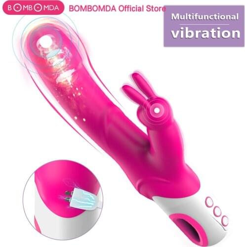 G Spot Dildo Rabbit Vibrator Masturbator Sex Toys for Women Clitoris Massager 12 Speeds Double AV Vibrators Vagina Stimulator