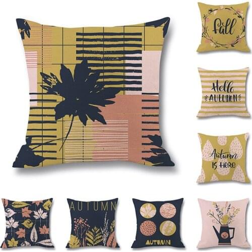 GY0175 Autumn Leafs AbstractCushion Case (No Filling) 1PC Polyester Home Decor Bedroom Decorative Sofa Car Throw Pillows