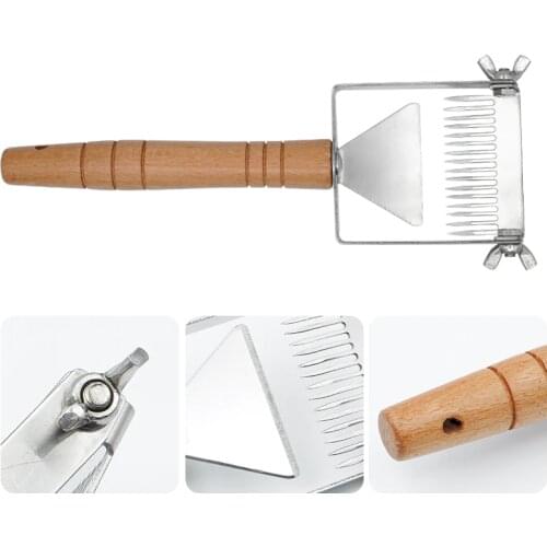 Beekeeping Tools Honey Cutter Uncapping Scraper Bee Hive Honeycomb Scraper Equipment Metal Handle Uncapping Fork Shovel