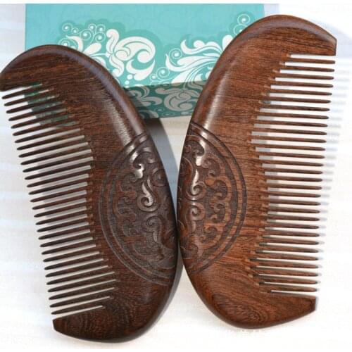 Pocket Comb 1 Pc Natural Wood Comb Close Teeth Anti-static Head Massage Beard Hair Care Wooden Tools Beauty Accessories