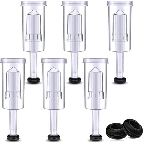 Airlock Set for Fermentation, 20 Pieces Silicone Grommets and 6 Pieces Plastic Airlock for Preserving, Brewing, Making Wine, Fer