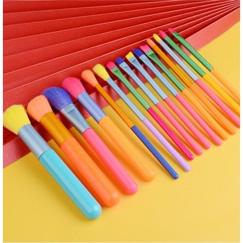 Multicolored makeup brush set Cosmetic Powder Eye Shadow Eyeliner Foundation Blush Blend Beauty woman makeup brushes Maquiagem