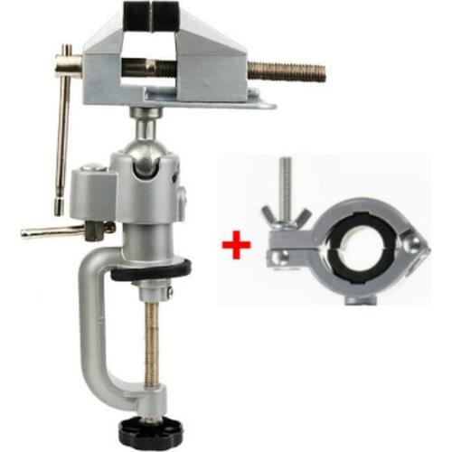 Dual-Purpose Table Pliers 360 Degree Rotating Aluminum Alloy Table Vise Flat Nose Pliers Universal Pliers Bench Vise Tools